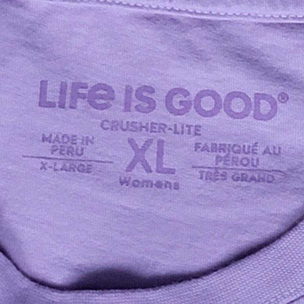 Life Is Good Lavender Pawprint The Best Things In Life Are Not Things - XL - Picture 6 of 6